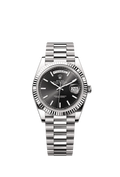 Rolex White Gold Day-Date - 40mm - Bright black - President