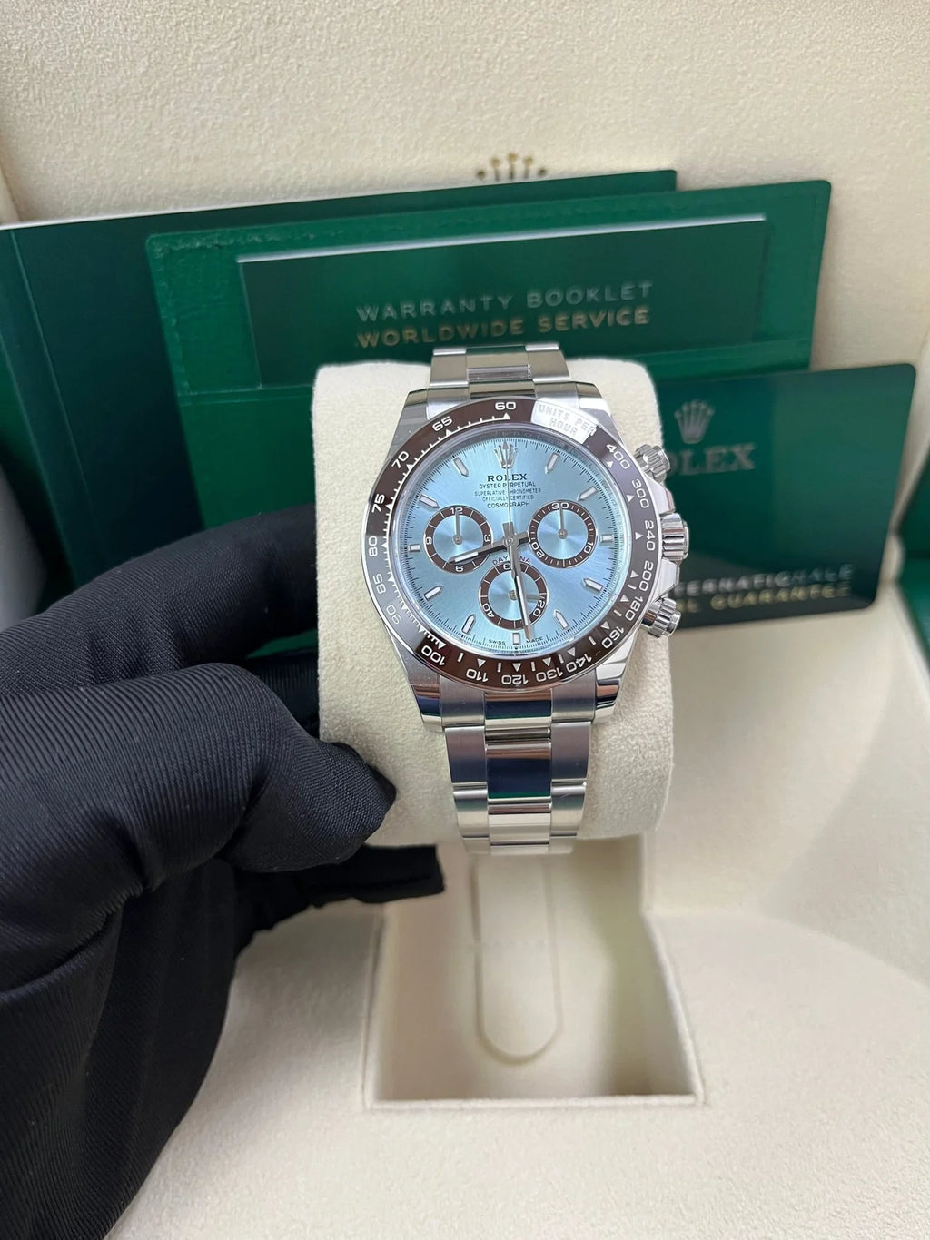 C0SMOGRAPH DAYT0NA SS CERAMIC ROMAN BLUE DIAL 42MM