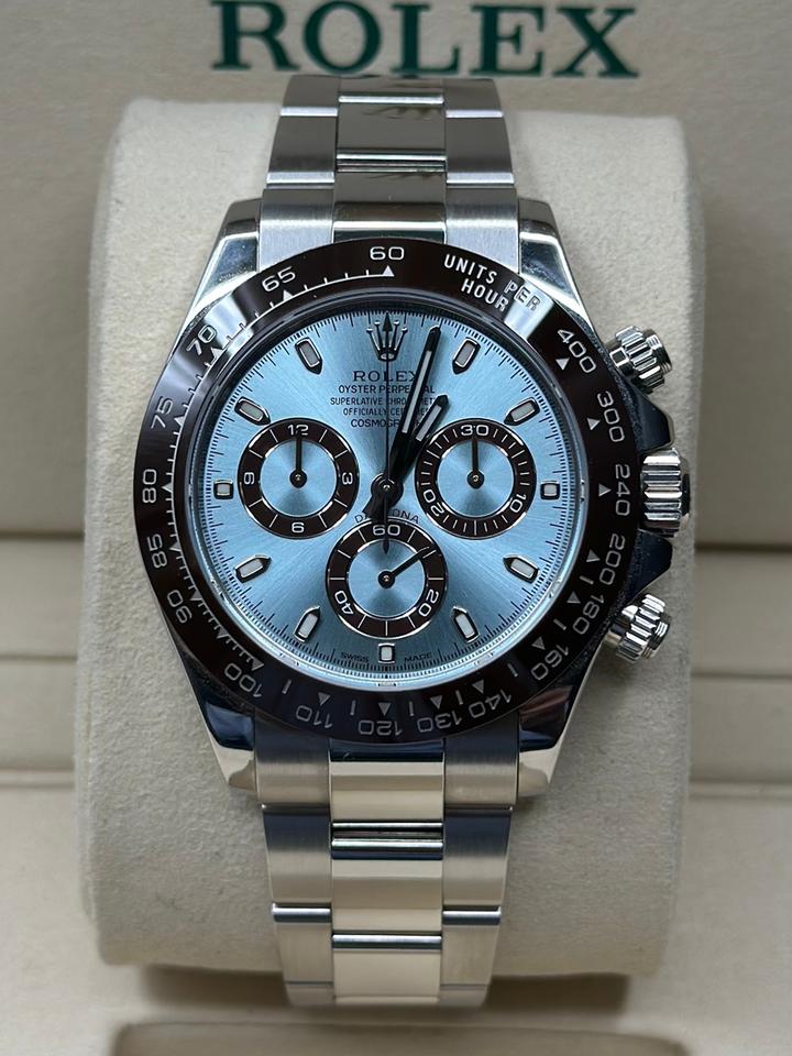 C0SMOGRAPH DAYT0NA SS CERAMIC ROMAN BLUE DIAL 42MM